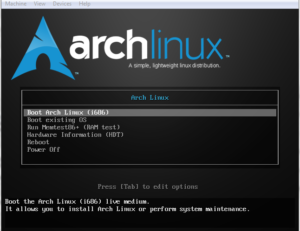 arch linux vmware